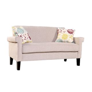 angeloHOME Ennis Cream Chenille Sofa with Spring Sandstone Beige and