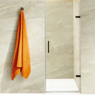 SoHo 73 x 32 Adjustable Frameless Shower Door with Clear Glass by