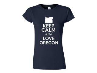 Junior Keep Calm and Love Oregon T Shirt Tee