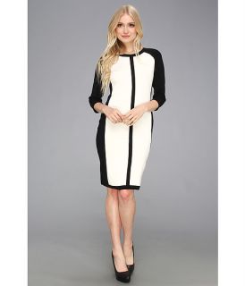 vince camuto colorblock sweater dress new ivory