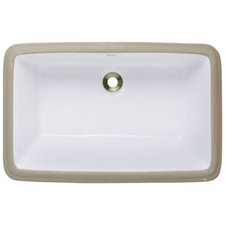 Polaris Sinks P3191UB Bisque Rectangular Undermount Porcelain Bathroom