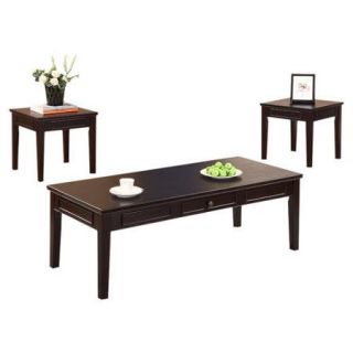 InRoom Designs 3 Piece Coffee Table Set