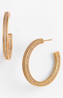 Freida Rothman Classics Pavé Inside Out Hoop Earrings
