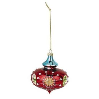 Home Decorators Collection 4 in. Red Witches Eye Glass Bulb Ornament 9272900110