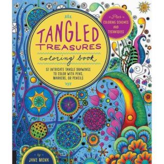 Tangled Treasures Coloring Book 52 Intricate Tangle Drawings to Color with Pens, Markers, or Pencils