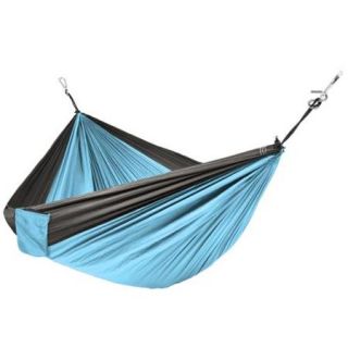 Portable Parachute Hammock Silk Fabric Hanging Outdoor Camping Patio Blue