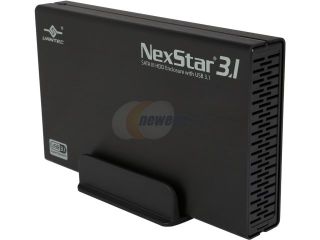 VANTEC NST 370A31 BK Aluminum / Plastic 3.5" Black Standard SATA USB Type B 3.5” SATA 6 Gb/s to USB 3.1 Gen II Type A HDD Enclosure