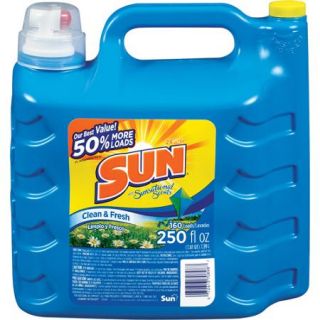 Sun Ultra Concentrated Clean & Fresh Liquid Laundry Detergent, 250 oz