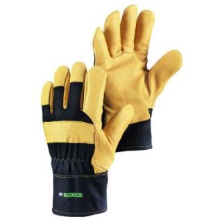 Hestra JOB Tantel Size 9 Large Cold Weather Insulated Durable Pigskin Glove in Black and Tan 74330 09