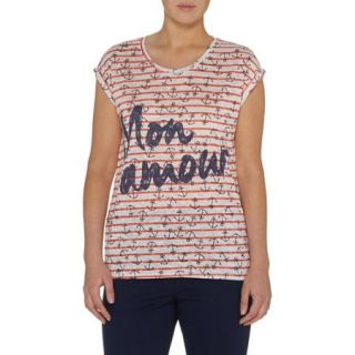 George UK Women's Short Sleeve Striped Anchor Print T Shirt