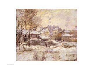 Snow Effect with Setting Sun, 1875 Poster Print by Claude Monet (24 x 18)