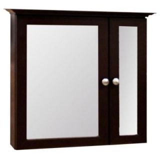 Glacier Bay 25 in. x 24 in. Bi view Surface Mount Medicine Cabinet in Java B24 JAV