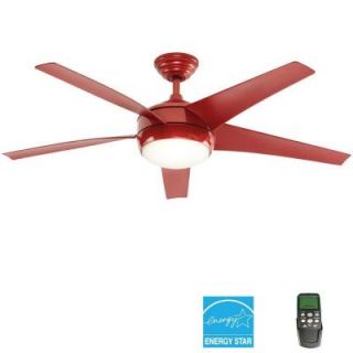 Home Decorators Collection Windward IV 52 in. Red Ceiling Fan 26666