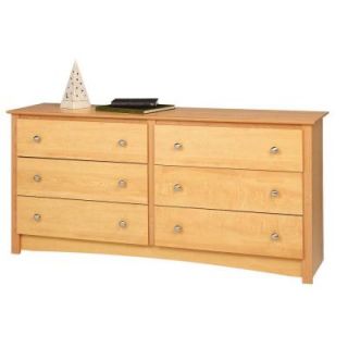 Prepac Sonoma Maple 6 Drawer Dresser MDC 6330 K