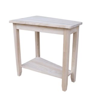 Keystone Unfinished Solid Parawood Accent Table   Shopping
