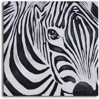My Art Outlet Zebra Perspective Original Painting on Canvas