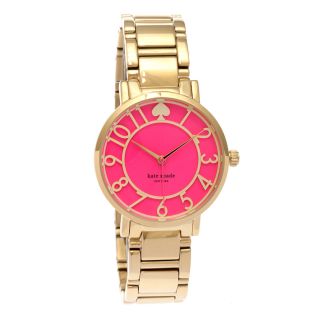 kate spade new york Womens 1YRU0389 Gramercy Pink Dial Bracelet