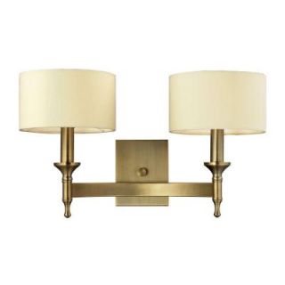 Titan Lighting Pembroke 2 Light Antique Brass Sconce TN 5992