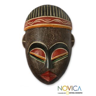 Handcrafted Sese Wood Berber Man African Mask (Ghana)   15271524