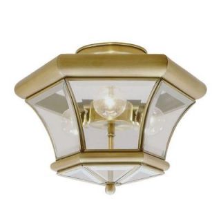 Livex Lighting Providence 3 Light Ceiling Antique Brass Incandescent Semi Flush Mount CLI MEN4083 01