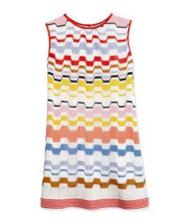 Missoni Greca Zigzag Stripe Dress, Multicolor, Size 2T 10