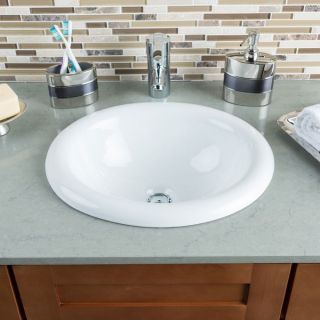 Hahn Ceramic Medium Oval Bowl Bisque Bathroom Sink