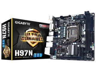 Gigabyte Ultra Durable GA H97N Desktop Motherboard   Intel H97 Express Chipset   Socket H3 LGA 1150