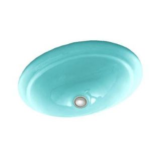 KOHLER Serif Undermount Cast Iron Bathroom Sink in Vapour Green K 2824 KG