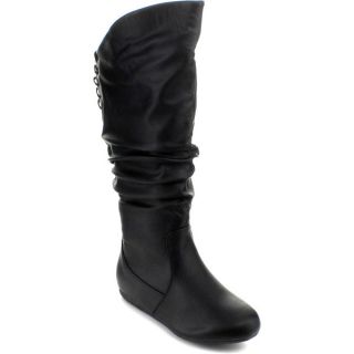 Top Moda Womens Bank 53 Knee high Lace up Slouched Boots
