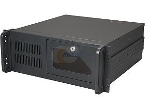 Logisys CS4801H Black 1.2MM Steel 4U Rackmount Industrial Server Case 2 External 5.25" Drive Bays