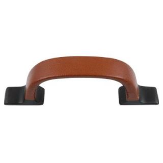 Atlas Homewares 4.5 in. Hamptons Collection Aged Bronze Saddle Leather Pull 3177 O