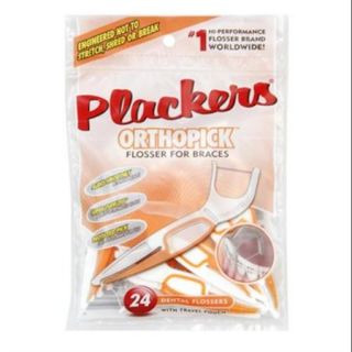 PLACKERS Orthopick Flosser For Braces, 24 ea (Pack of 2)