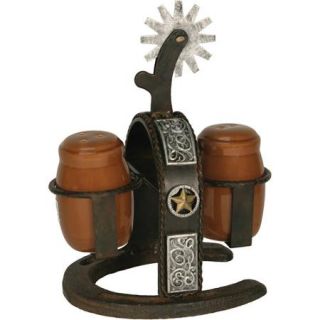Rivers Edge Products Cast Iron Spur Salt and Pepper Shaker Set