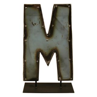 Moonshine Metal Letters M on a Stand Letter Block by Groovystuff