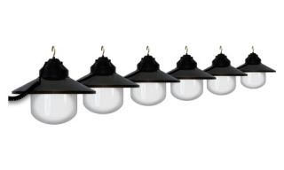 Polymer Products LLC Six Globe String Light Set   Black   Outdoor Hanging Lights