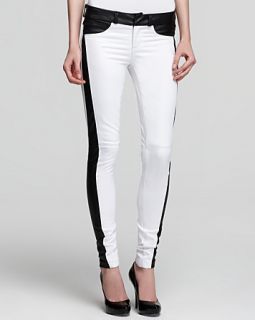 SOLD design lab Jeans   White Skinny Faux Leather