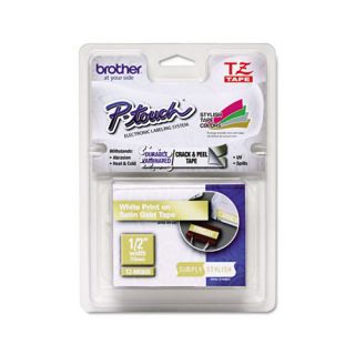 Touch Tz Standard Adhesive Laminated Labeling Tape, 1/2 X 16.4 Ft