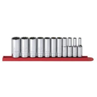 GearWrench 3/8 in. Drive SAE 12 Point Deep Socket Set (11 Piece) 80563