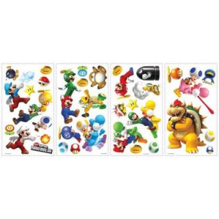 Nintendo   Super Mario Bros. Wii Peel and Stick 35 Piece Wall Decals 673SCS