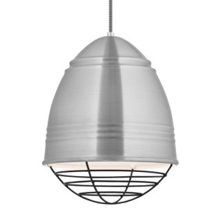 LBL Loft 1 light Brushed Aluminum Exterior with White Interior with