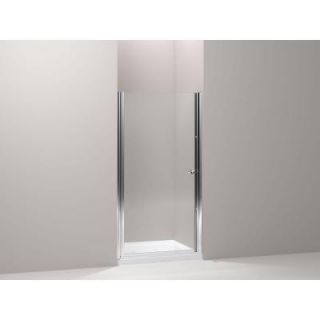 KOHLER Fluence 34 in. x 65 1/2 in. Semi Framed Pivot Shower Door in Bright Silver with Crystal Clear Glass K 702406 L SH