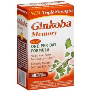 Allen James Group Triple Strength Ginkoba Memory Dietary Supplement, 30 ct