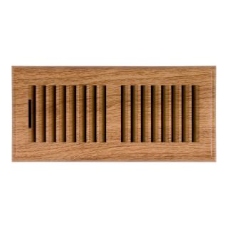 Accord Oak Louvered Oak Look ABS Resin Floor Register (Rough Opening 2 in x 12 in; Actual 3.6 in x 13.42 in)