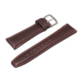 Hadley Roma Oil Tan Leather Brown Watch Strap with Stitched Trim