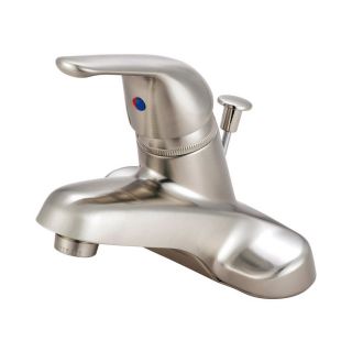 Elements of Design Chatham Satin Nickel 1 Handle 4 in Centerset Bathroom Faucet (Drain Included)
