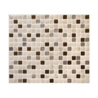 Smart Tiles Minimo Cantera 9.64 in. x 11.55 in. Peel and Stick Backsplash Decorative Wall Tile in Beige and Bronze (6 Pack) SM1068 6