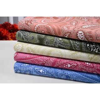 Crystal Palace Paisley 300 Thread Count Cotton Sheet Set   16971088