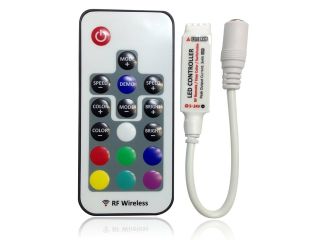 DC 5V 24V 12A RGB LED Controller Kit   Inline RGB LED Controller w/ 17 key RF Wireless Remote for RGB LED Strip Lights