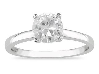 10K Gold 1 1/3ct TGW Created White Sapphire Ring