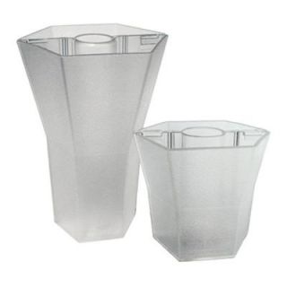 Brella Vase Patio Umbrella Vases in Translucent Crystal Dew (Duet Pack 5 in. and 10 in.) DISCONTINUED BVCDD